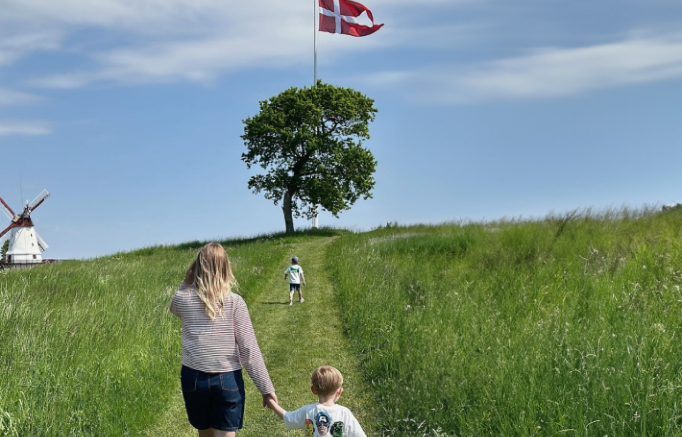 Børn ved Dybbøl mølle